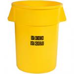View: 2643-46 BRUTE Container without Lid with "USDA Condemned" Black Imprint, English and Spanish / 4 Pack